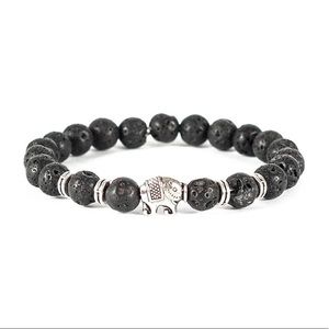 🐘Elephant Charm Bracelet w/Lava Stones - wearable diffuser for essential oils